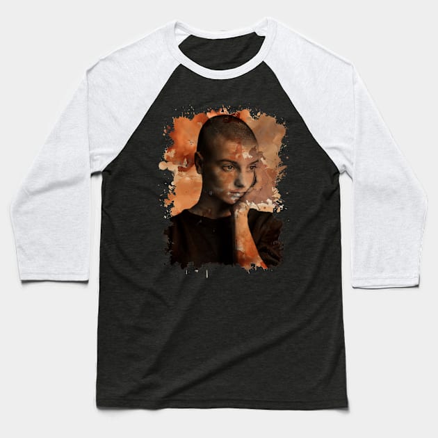 Splash Brown color Sinéad O'Connor Baseball T-Shirt by sgregory project